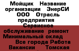 Мойщик › Название организации ­ ЭнерСИ, ООО › Отрасль предприятия ­ Сервисное обслуживание, ремонт › Минимальный оклад ­ 30 000 - Все города Работа » Вакансии   . Томская обл.